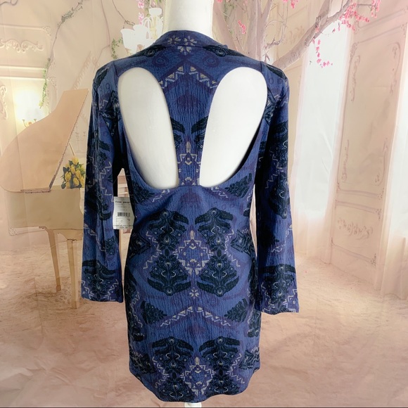 NEW Free People Midnight Bodycon Print dress - Picture 5 of 8